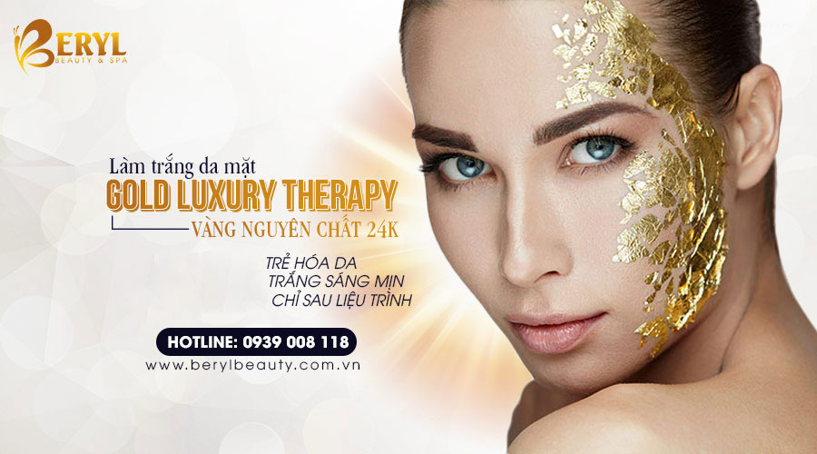 Làm trắng da mặt bằng công nghệ Gold Luxury Therapy tại Beryl Beauty & Spa