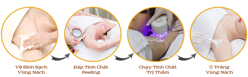 Quy trình điều trị thâm nách, mông và bẹn bằng công nghệ Peeling tại Beryl Beauty & Spa